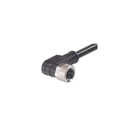 Woodhead Nano-Change (M8) Single-Ended Cordset With Knurled Hexnut, 4 Pole 404001B41M100